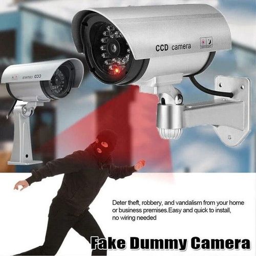 Security Camera Home Imitation Cctv Security Flashing Ir Red Led Waterproof Outdoor Indoor Black Silver