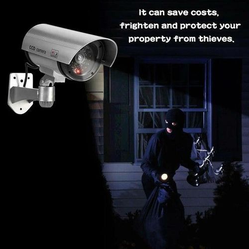 Security Camera Home Imitation Cctv Security Flashing Ir Red Led Waterproof Outdoor Indoor Black Silver