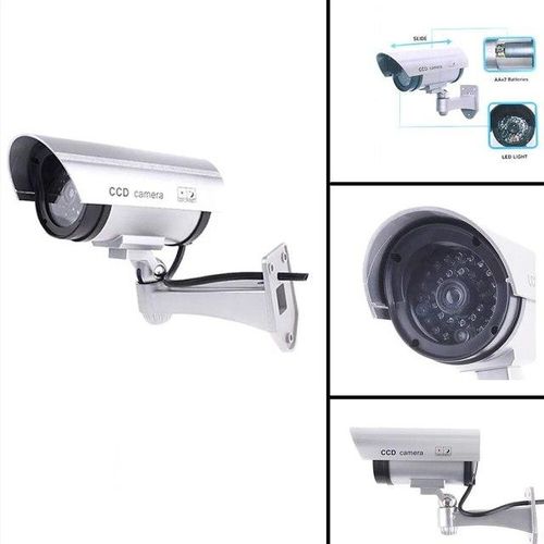 Security Camera Home Imitation Cctv Security Flashing Ir Red Led Waterproof Outdoor Indoor Black Silver