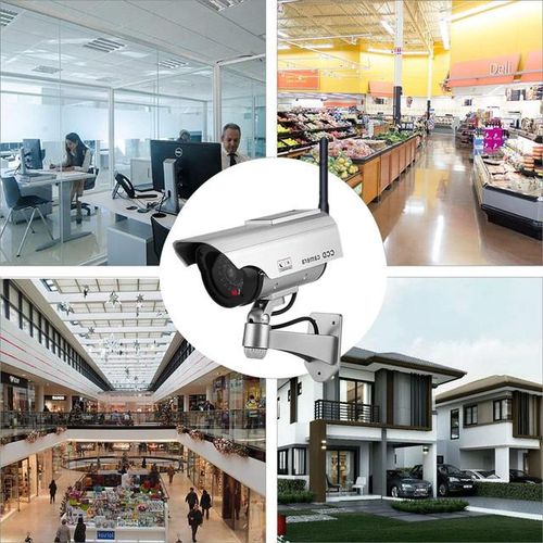 Cctv Camera Solar Powered W/ Infared Ir Led Outdoor Video Surveillance Simulated Home Security Camera