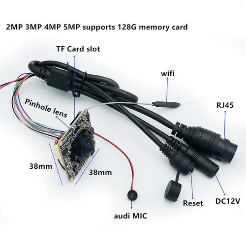 5mp 2mp 1080p Hd Onvif P2p Size 38*38mm Audio Wireless Ip Camera Module Mini Wifi Sd Slot Camhi Home Security Camera System