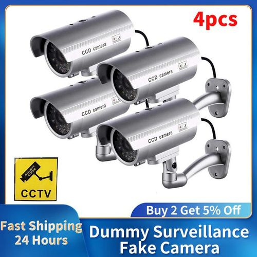 1/2/4pcs Camera Surveillance Waterproof Security Simulation Camera Cctv Surveillance Camer