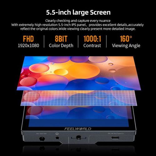 Feelworld P6X 5.5 Inch DSLR Camera Field Monitor Aluminum