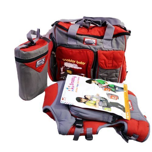 Baby Carrier and Bag - Red, Grey