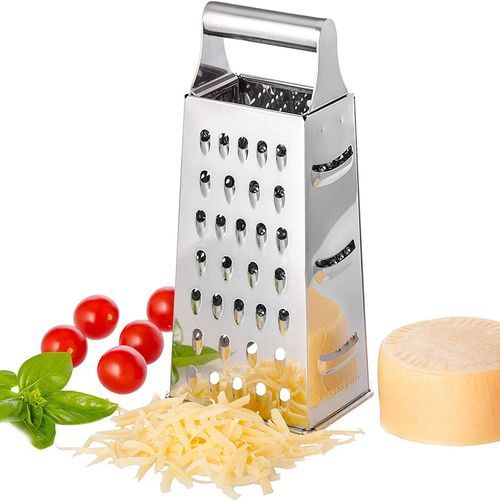 4 Sided Grater For Cutting And Slicing Vegetables - Silver