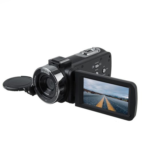 30MP 4K HD Camcorder WiFi 3.0 Inch Touch Screen 16X Powerful Digital Zoom Video Camera for YouTube Vlogging Optional with Microphone and Wide Angle Lens
