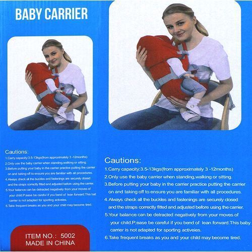 New Strong Comfortable Baby Carrier With a Hood - Red