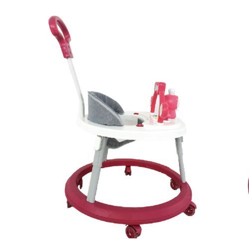 Mom Easy Unique Baby Walker With Melodies ,Toys And Push Handle - Pink