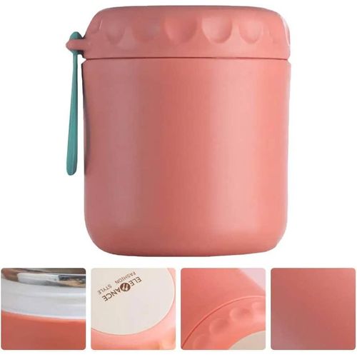 Other Thermal Soup Lunch Box Food Container With Spoon Stainless Steel Vacuum Cup Soup Cup Portable Insulated Breakfast Tableware Water Flask Stainless Steel Bottle Tumbler- Multicolor