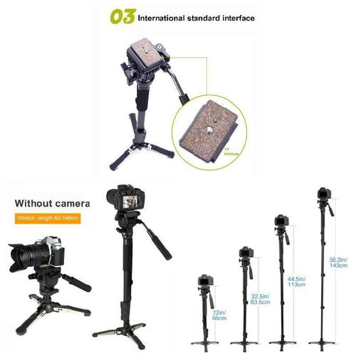 Camera Monopod Kit Telescopic Video Monopods Aluminum Alloy Stand for DSLR Video Cameras Camcorders New NO5147