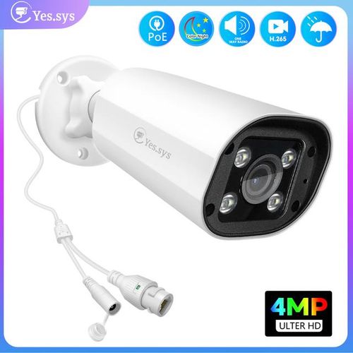 Eyes.sys 4mp Ip Poe Aduio Security Camera Ai Human Body Detection 4 Led Color Night Vision Compatible Nvr Rtsp