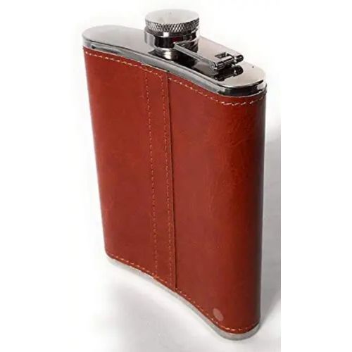 Other Stainless Steel With  Leather Whiskey Flask - Brown