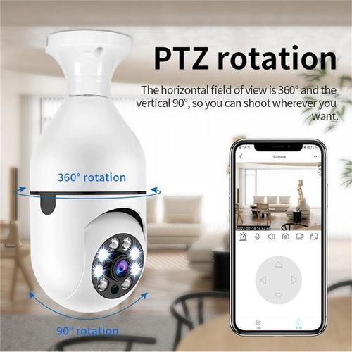 Bulb Security Camera 4x Digital Zoom Wifi Outdoor Indoor Bulb Camera Motion Detection Compatible For E27 Socket