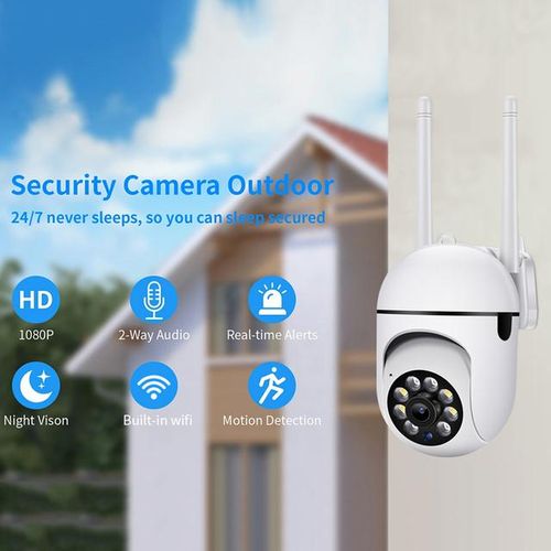 Ptz Wifi Ip Camera Audio Cctv Surveillance Outdoor 4x Digital Zoom Night Full Color Wireless Waterproof H.265 Audio Security