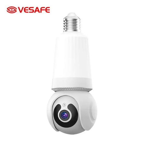 3MP WiFi surveying mini home security wireless light bulb PTZ home security E27 cameras