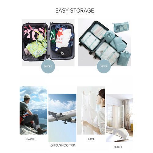 6pcs/set Travel Organizer Storage Bags Suitcase Packing Set