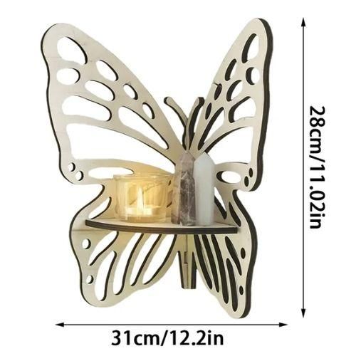 Wall Mounted Storage Rack, Storage Rack, Beautiful Butterfly Pattern Decorative Rack