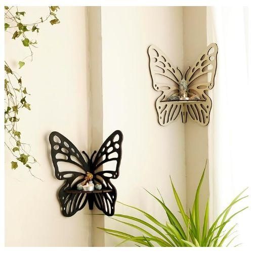 Wall Mounted Storage Rack, Storage Rack, Beautiful Butterfly Pattern Decorative Rack