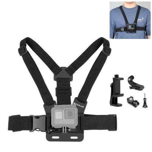 Adjustable Body Mount Belt Chest Strap Phone Clamp Kit
