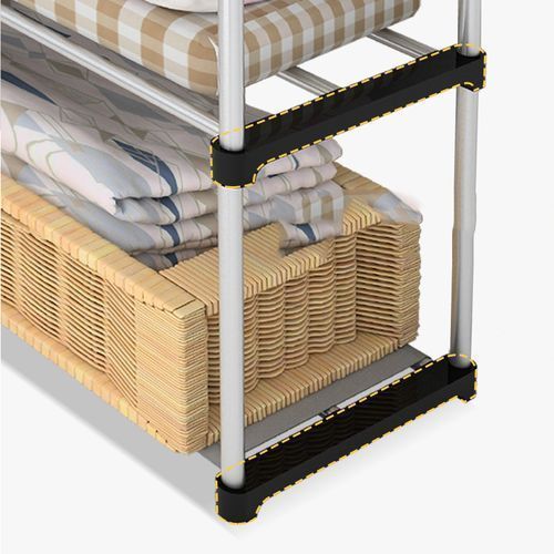 Large Capacity Fabric Wardrobe, Removable Wardrobe - Cool Black Gold