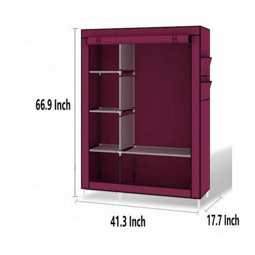 Large Capacity Fabric Wardrobe, Removable Wardrobe - Cool Black Gold