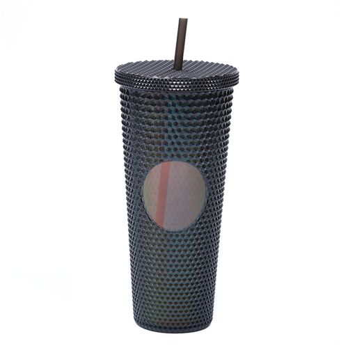 710ML/24OZ Large Capacity Water Cup Fully Studded Matte