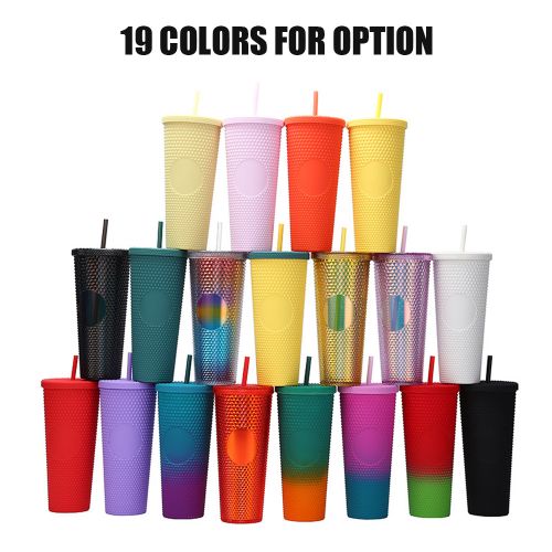 710ML/24OZ Large Capacity Water Cup Fully Studded Matte