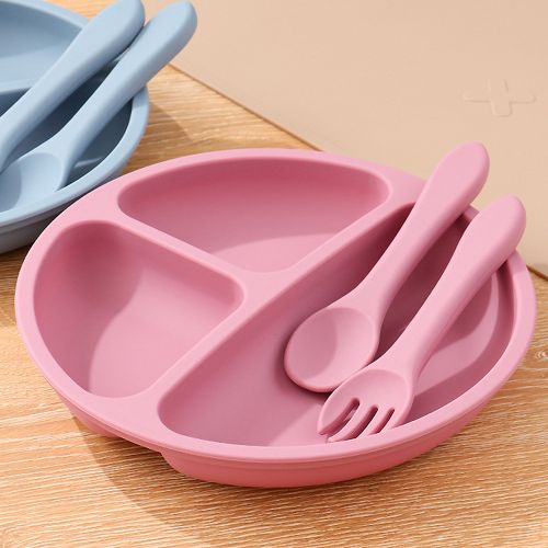 Silicone  Plates For Babies Toddlers Self Feeding Baby