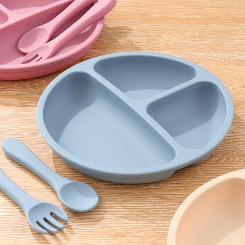 Silicone  Plates For Babies Toddlers Self Feeding Baby