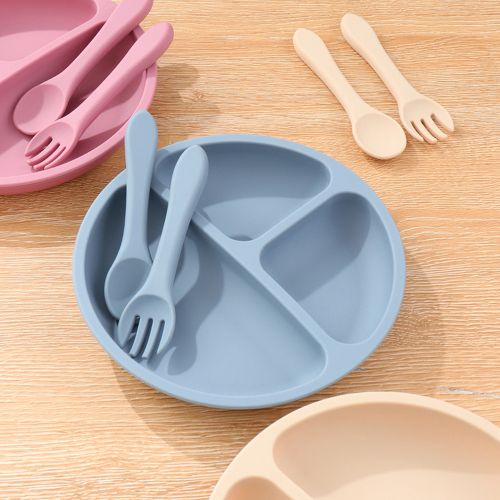Silicone  Plates For Babies Toddlers Self Feeding Baby