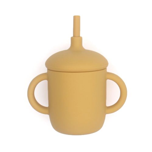 2-in-1 Silicone Baby Cups With Straw & Snack Cup Lid