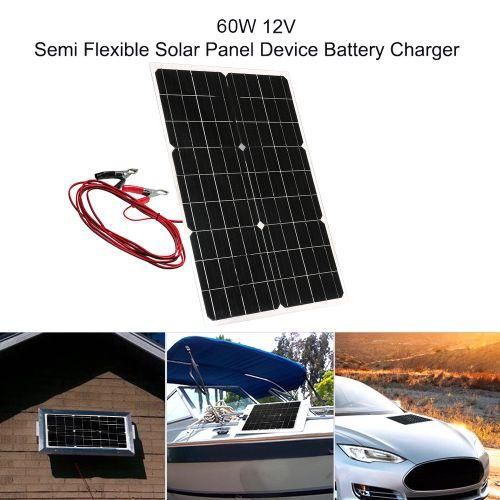 60W 12V Semi Flexible Solar Panel Device Battery Charger