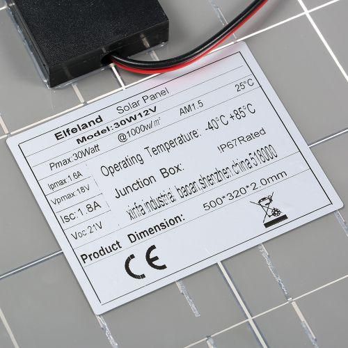 60W 12V Semi Flexible Solar Panel Device Battery Charger