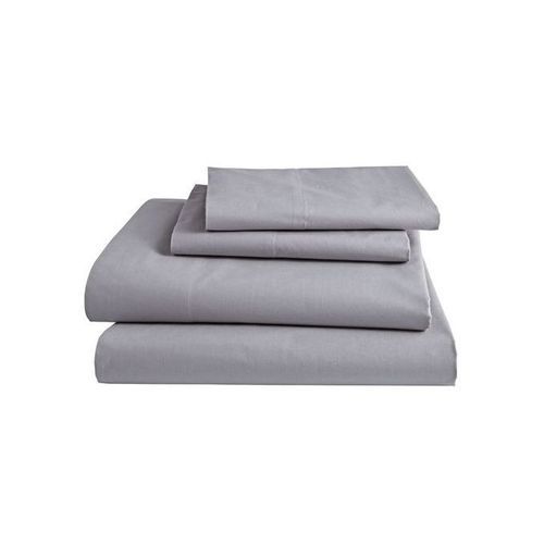 Double Cotton Bedsheets with 2 Pillowcases - Grey