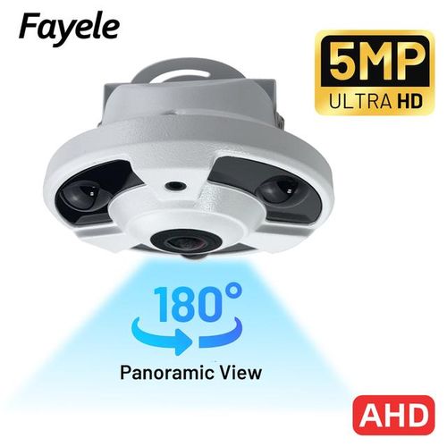 Cctv 180&deg; Panoramic Ahd Camera Wide Angle View Tvi Cvi 4in1 Ir 20m 1.7mm Lens Day Night Security 5mp Analog Dome Fisheye Camera