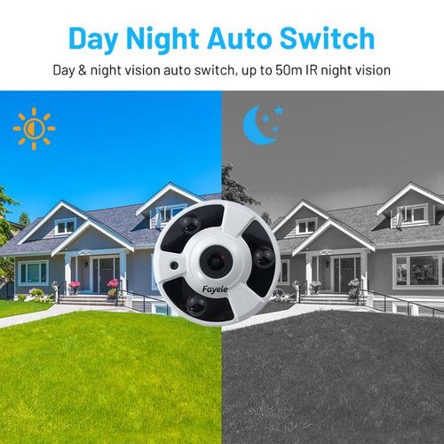 Cctv 180° Panoramic Ahd Camera Wide Angle View Tvi Cvi 4in1 Ir 20m 1.7mm Lens Day Night Security 5mp Analog Dome Fisheye Camera