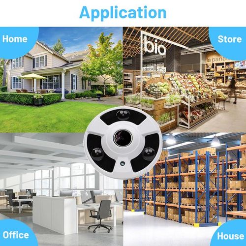 Cctv 180° Panoramic Ahd Camera Wide Angle View Tvi Cvi 4in1 Ir 20m 1.7mm Lens Day Night Security 5mp Analog Dome Fisheye Camera