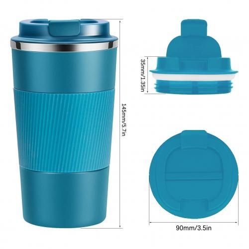 2 IN 1 Travel Mug Flask And Stainless Steel Vacuum Flask 2Litres -Silver,Blue