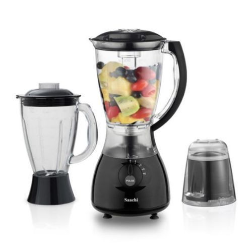 Saachi 2 Jars Blender + Grinder, Auto -1.5 litres NL-BL-4361- Black