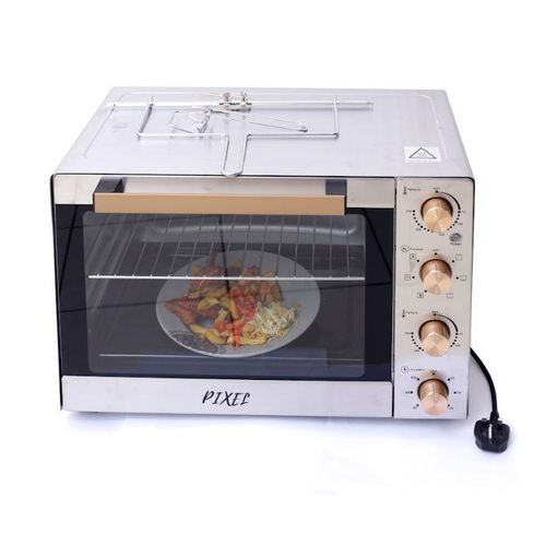 Pixel 60 Liters Convection Rotisserie Oven - Silver Steel