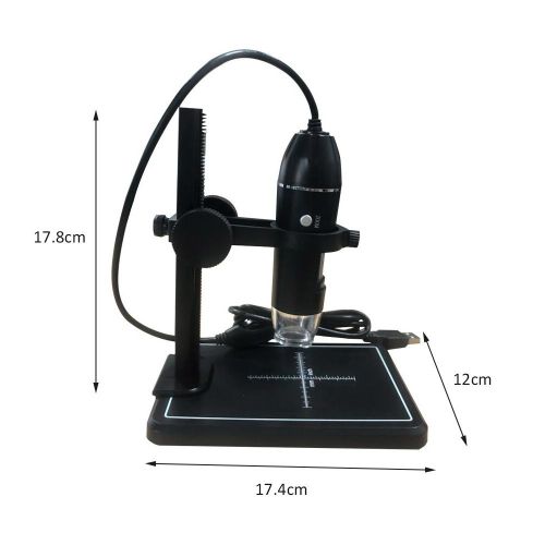 1000x Magnification USB Digital Microscope Built-in 8 LED Camera Magnifier with Base Stand Holder Support for Windows XP/Vista/Win 7 8 10/Android Phones NO5137