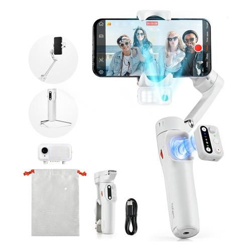 Hohem iSteady V3 Gimbal Stabilizer for iPhone, 3-Axis Phone Gimbal, Magnetic AI Tracker