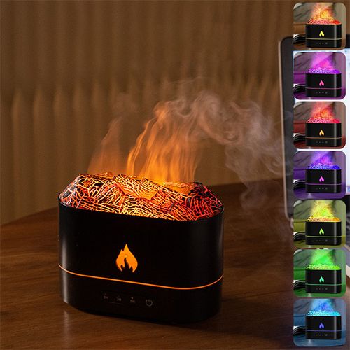 LED Simulated Flame Effect Ultrasonic Air Humidifier