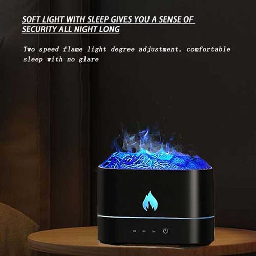 LED Simulated Flame Effect Ultrasonic Air Humidifier