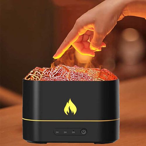 LED Simulated Flame Effect Ultrasonic Air Humidifier