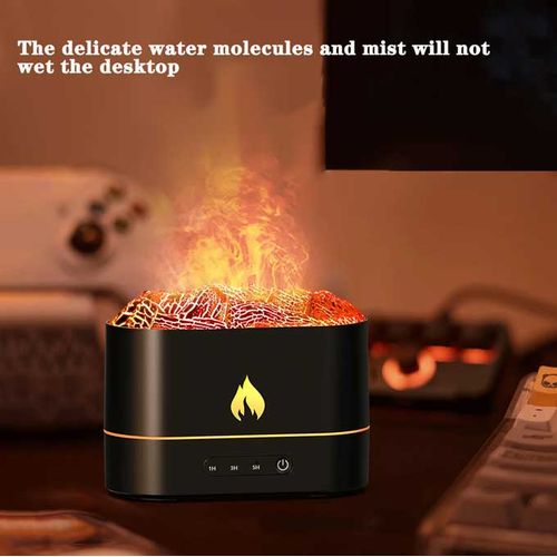 LED Simulated Flame Effect Ultrasonic Air Humidifier