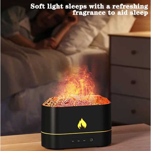 LED Simulated Flame Effect Ultrasonic Air Humidifier