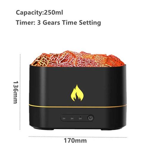 LED Simulated Flame Effect Ultrasonic Air Humidifier