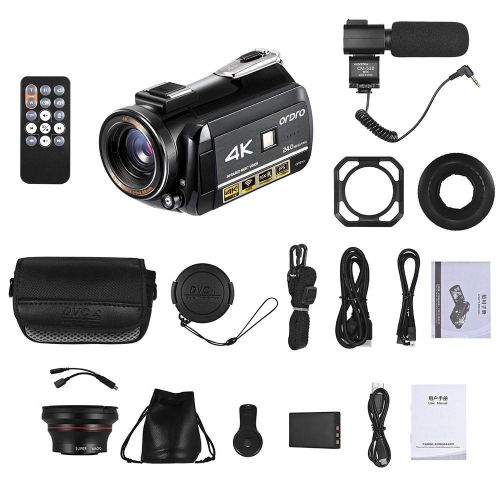 ORDRO AC3 4K WiFi Digital Video Camera Camcorder - black My