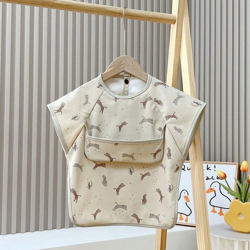 Coverall Bib High Chair Cover-all Bib Baby Feeding Bib,  Sleeve Bib, Baby Cover Up Easy Clean Baby Feeding Bib for High Chairs of All Sizes